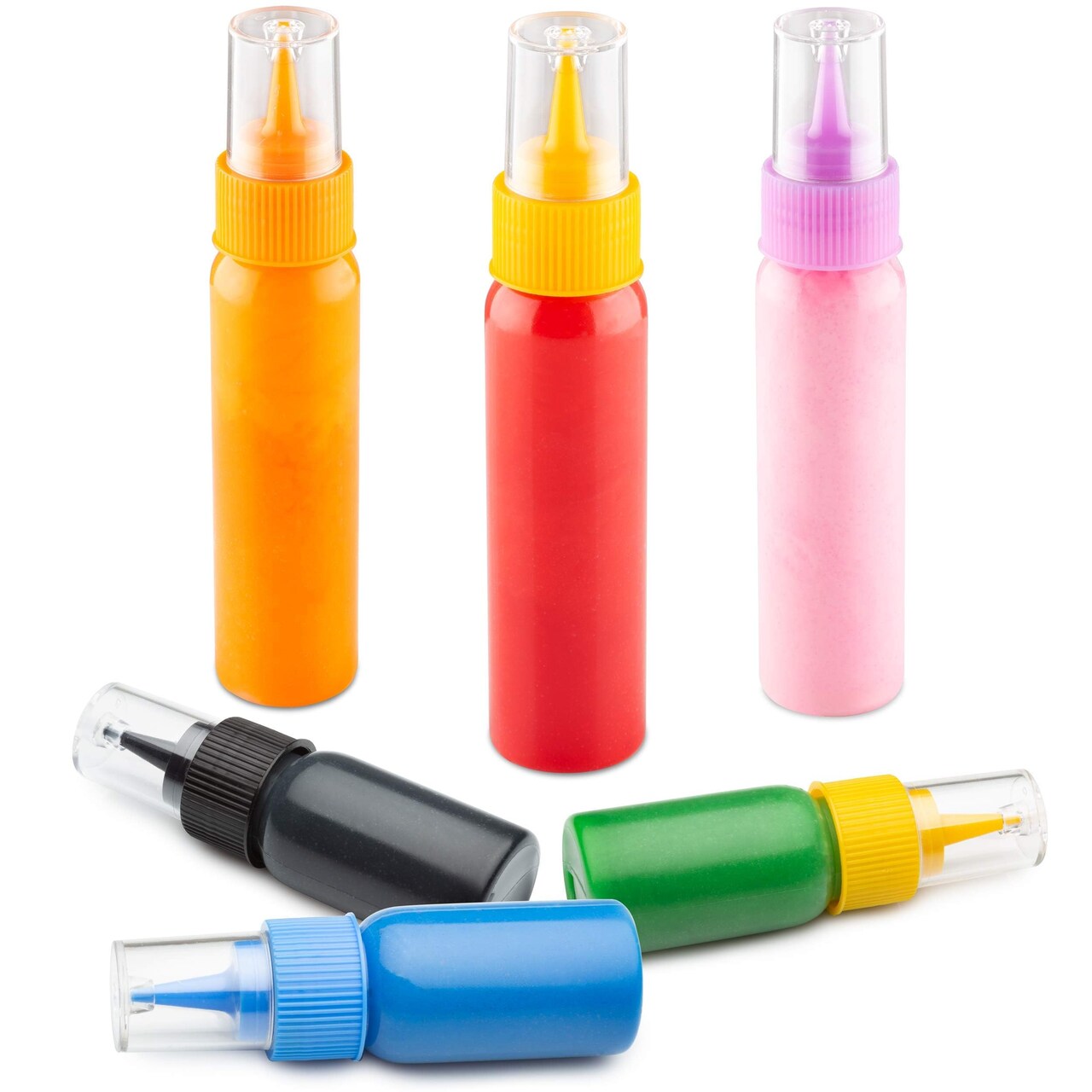 110 Pieces Free Hand Writer Bottles - 6 Easy Small Squeeze Bottles - 3 Each (1 and 2 Ounce) - Cookie Cutters, Cake and Baking Decoration, Food Coloring & Royal Icing Supplies for Writing (6 bottles)